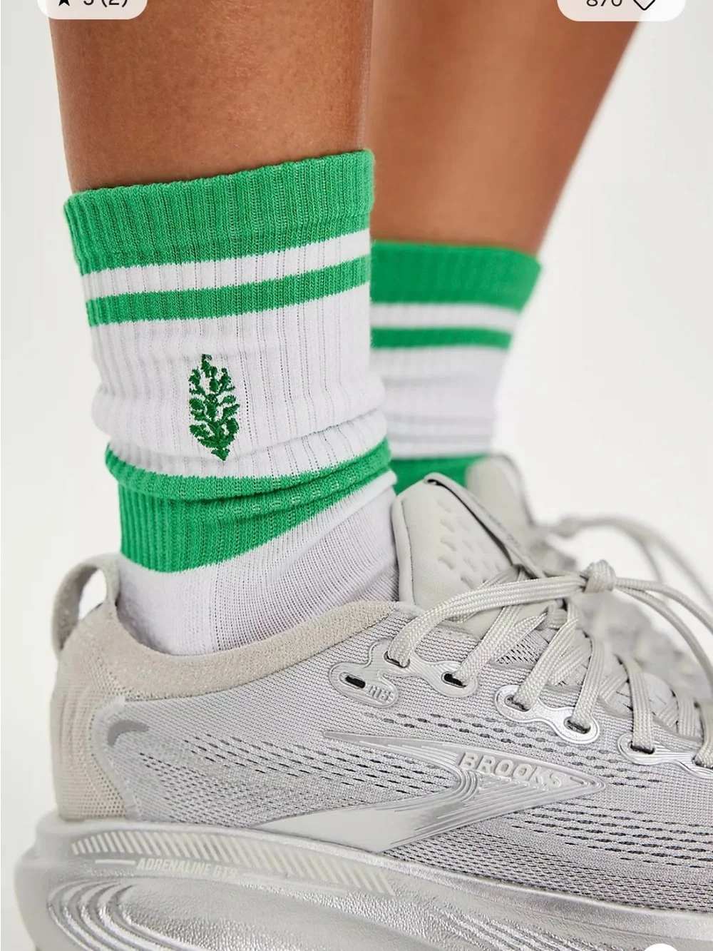 Free People Spring Break Prep Socks. NWT. Green